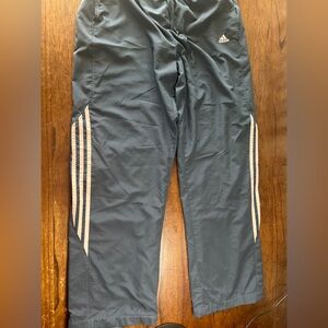 Adidas Women's Black Joggers with White Stripes